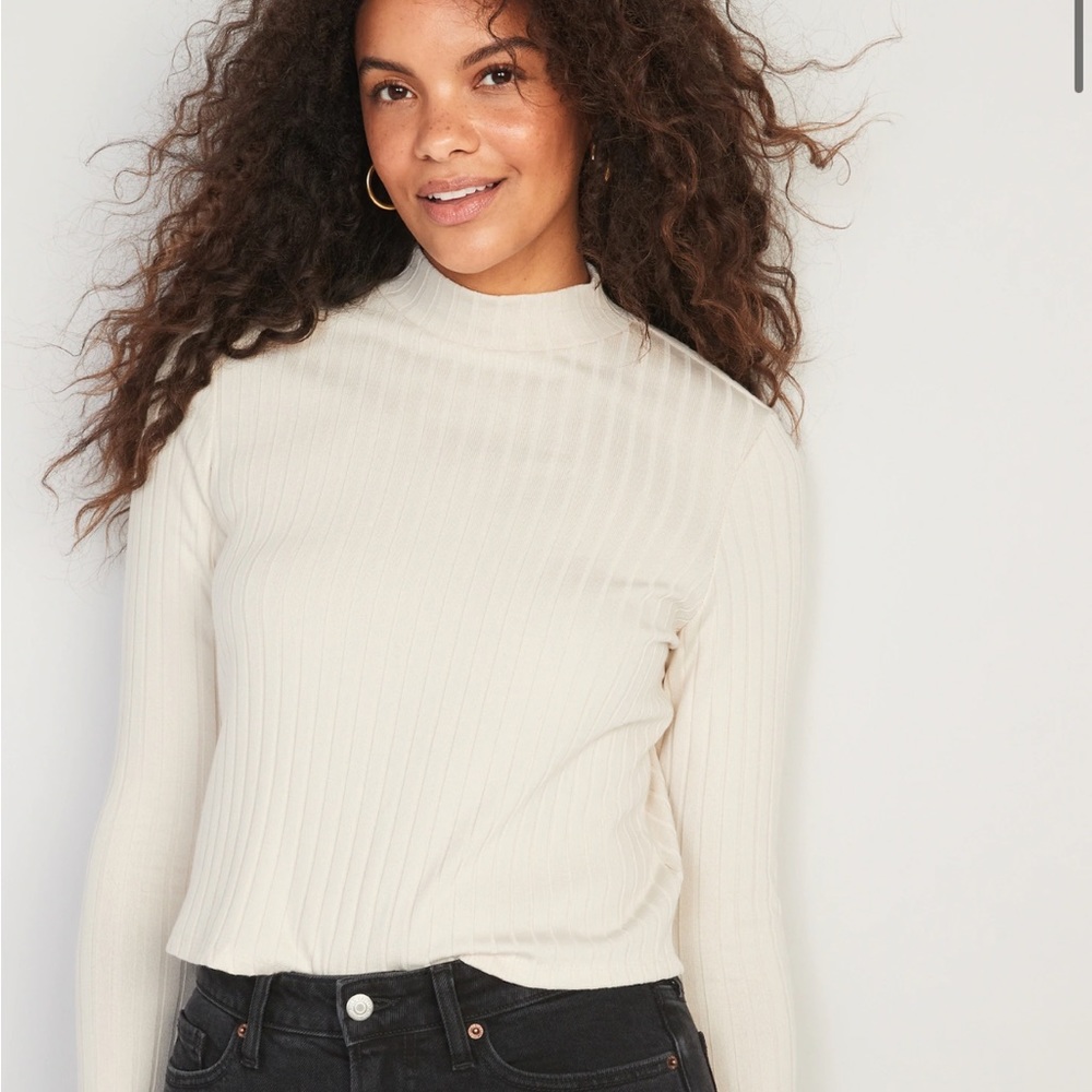 2 Ribbed Mock Neck Tops - Picture 2 of 16